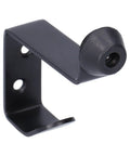 Rock Solid Stainless Steel Door Stopper With Hook, Wall Mounted Door Bumper For Home And Office, Black Finish