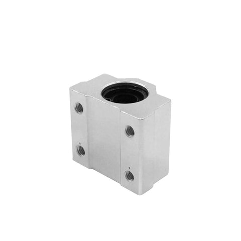 4 Pack Linear Bearing Slides SCS10UU 10mm Length For CNC Parts And DIY 3D Printer Upgrades, silver aluminum bearing block