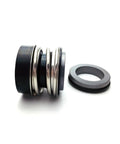 Heavy Duty Elastomer Bellows Mechanical Seal For 14 mm Shafts Featuring Rock Solid Silicon Carbide Seating And Viton Rings close-up view of seal with silicon carbide and elastomer components.