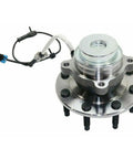 Front Wheel Bearing Hub Assembly 2WD 8 Lug Polished Replacement with sensor, precision mounting for smooth rolling and tough use.