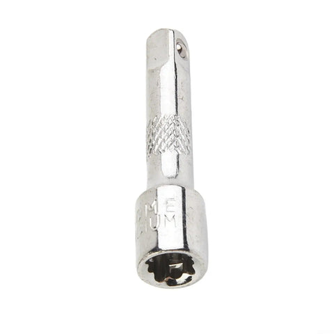 Heavy Duty 1/4 Inch Chrome Socket Wrench Extension Bar crushes tight squeeze jobs, showing 50mm chromed steel design for tight areas.
