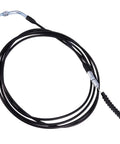 Close-up of Universal 121 Inch Go Kart Throttle Cable For 150cc And 250cc Engines, heavy-duty black design