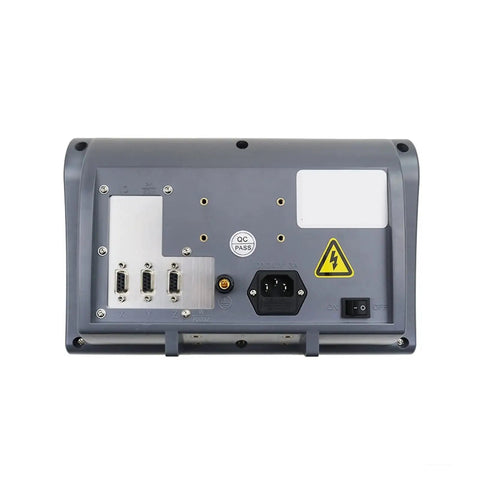 Back view of Dead Accurate Three Axis Digital Caliper Kit With Tough Die Cast Alloy Shell showing ports and power connections.