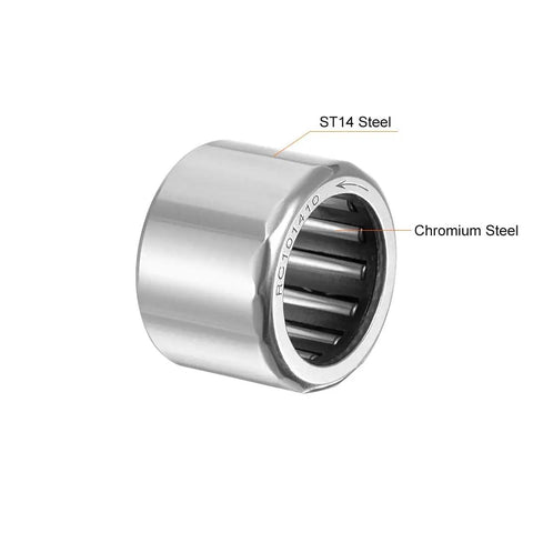 RC101410 Needle Roller Bearing One Way Clutch Top Shelf ST14 Steel, 5/8 Inch Bore, smooth operation with Gcr15 rollers.