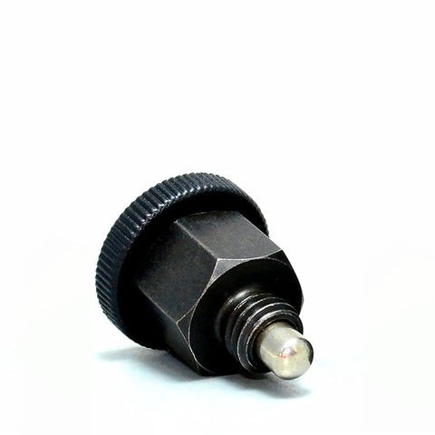 Heavy Duty M10 Knurled Knob Plunger Locking Screw Featuring Spring Loaded Dowel Action built tough for precise indexing jobs.