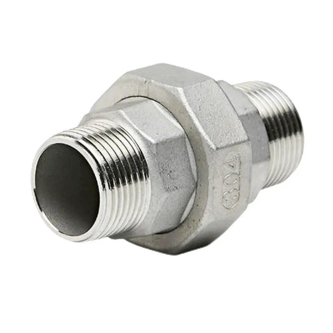 Durable 304 Stainless Steel Union Pipe Fitting Connector For Garden Hose And Water Tubes No Tools Needed Installation Corrosion Resistant DN65 2.5 Inch Hose Adapter for threaded hose connection