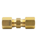 Legines brass compression tube union fitting, 3/8 in OD x 3/8 in OD, pack of 2