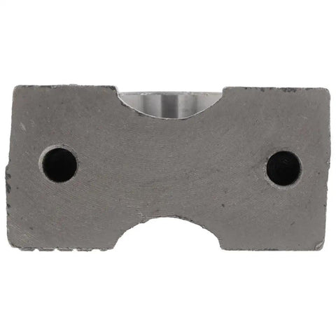 Pro Grade Two Bolt Tapped Base Bearing Unit With Rock Solid Cast Iron Housing And Secure Eccentric Locking Collar For 3/4 Inch Shafts, front view showing mounting holes.