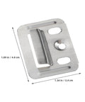 100 Piece Stainless Steel Wall Panel Buckles Hardcore Snap Lock Mounting Clips detailed view of snap clip dimensions and design.