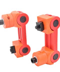 Snap To Grid Every Shift With This Rock Solid Universal Adjustable Cnc Workpiece Stop Block M16 Lathe Positioner showing red adjustable block construction.