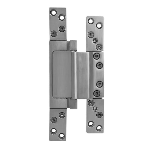 Heavy Duty Stainless Steel Hidden Hinges For Wood Doors Invisible Seamless Door Hardware Rustproof Light Gray Finish showing smooth design and robust build.
