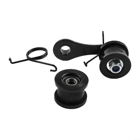 Automatic Chain Tensioner Kit With Spring Roller Guide For A Tv Dirt Bike Keeps Your Drive Train Locked In Tight Slays Chain Drop And Derailment No More Loose Links So You Can Cruises Off Road Like A Boss Without Worrying About Snagged Sprockets Or, black metal roller guide with spring