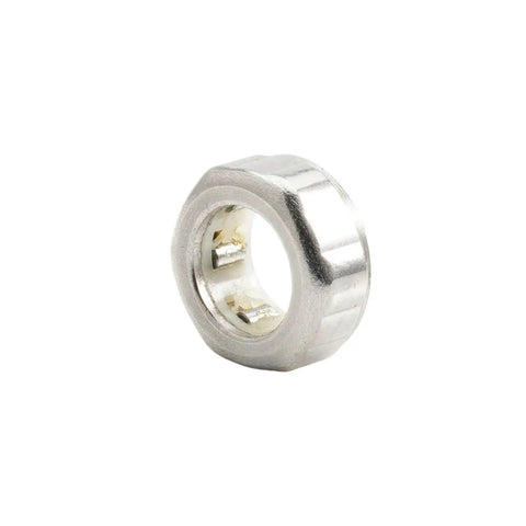 Heavy Duty One Way Clutch Needle Roller Bearing 5 Pack For Compact Mechanical Builds, silver metal with inner grooves.