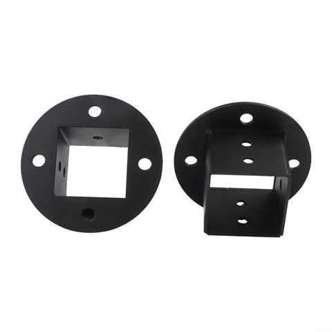 Heavy Duty 2x2 Inch Metal Post Anchor Base Kit With Floor Flange For Fence Poles Deck Railing Pergola Or Mailbox Black Finish Includes Screws And Expansion Pipes 2 Pack