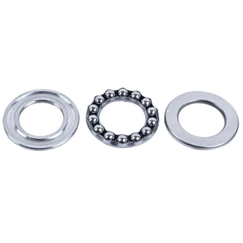 Premium Rock Solid Thrust Ball Bearing 50551 for Hydro Gear Z Tractor shown with two steel washers, precision engineered.