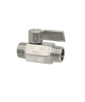 Rock Solid 304 Stainless Steel Ball Valve F Female To M Male M14x15 Thread High Pressure Plumbing Shutoff Built Tough Corrosion Resistant Reliable Flow Control 1/2 inch size with lever handle.