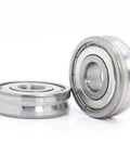 Premium V Groove Sealed Ball Bearings 10 X 30 X 9 mm Rock Solid roller pulley wheel kits showing metal bearings on a white background.