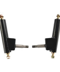 Left and Right Steering Knuckle Spindle for Coleman KT196 CK196 T Go Karts with Ball Joints shown side by side