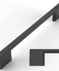 Close-up of 10 Pack Matte Black Cabinet Pulls 5 Inch 128mm Hole Centers Kitchen Cabinet Handles hardware ZH0060 with sleek design