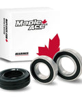 Heavy Duty Washing Machine Tub Bearing And Seal Kit Replacement For Whirlpool Cabrio Maytag Bravos Kenmore Oasis showing stainless steel bearings and lip seals.