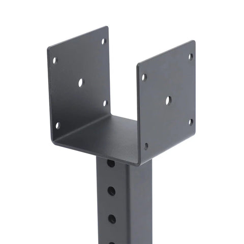 Beefed Up Heavy Duty Adjustable Wood Beam Brackets Set, 2 Pack For Pergola Gazebo Patio Roof Support Beams, Rust Resistant Iron With High Temperature Paint Finish, Easy Mount DIY Roof Riser Brackets