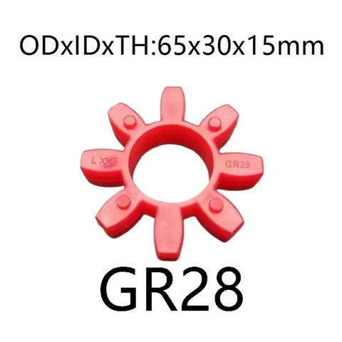 Super Durable Flexible Coupling Element Kit Buffer GR28 Jaw Coupler Urethane Damper 65x30x15mm red GR28 buffer