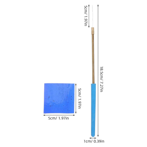 Flame Test Rod Kit With Cobalt Glass Filter Sheet for Chemistry Class, includes 18.5cm rod and 5cm cobalt glass, metal ion identification.
