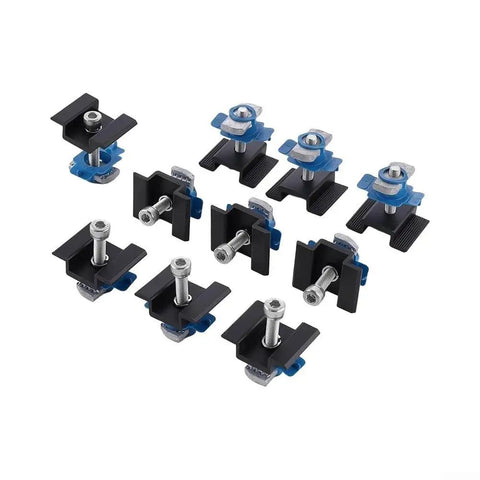 Badass 10 PC Aluminum Solar Clamping Block Kit With Stainless Steel Hardware Killer Photovoltaic Mounting Blocks set of clamps.