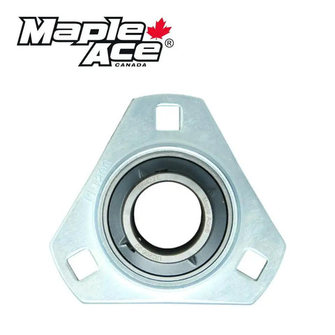 Rugged UCPFT206 Triangle Flange Bearing With UC206 Three Bolt Housing 30mm Bore mounted on a sturdy metallic triangle plate.