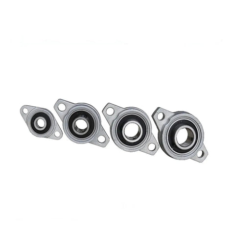 Heavy Duty Rock Solid Zinc Alloy Pillow Block Housing With Smooth Glide Linear Motion Support For Hard Industrial Builds And Easy Pro Weekend Garage Mods, four sizes displayed.