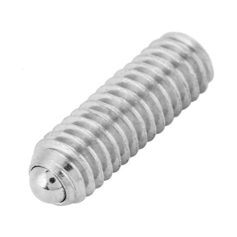 Premium Stainless Steel Ball Plunger Set Screws With Hex Socket Drive And Spring Loaded Design, M4x12 size, close up view.