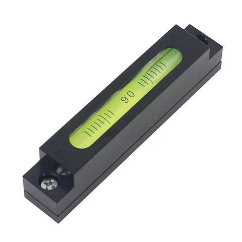 Adjustable small bar level Machine tool leveling high precision long horizontal bubble Mini spirit level(Black) showing level bubble.