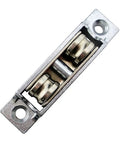 Hella Smooth Sliding Door Rollers And Window Wheels Stainless Steel Grooved Pulley Double Wheel Hardware Kit for furniture showers, showing close-up of double wheel.