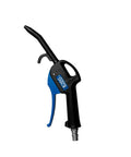 Angled Quiet Blow Gun with one quarter inch NPT, twelve inch long reach, scratch free ABS nozzle for engine bay and interior cleaning