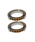Badass Precision 1 Pair H7012C Angular Contact Bearings 60x95x18mm ABEC 7 Silicon Nitride Ceramic Hybrid Bearing Set For Industrial Machinery And Heavy Duty Applications visible from top angle.