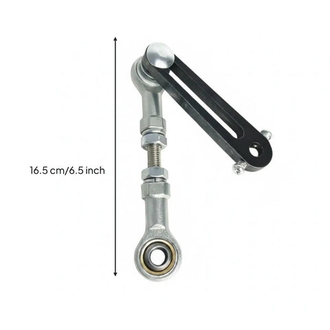 Slick Adjustable Linkage With Ball Joint Rotating Mechanical Assembly And Telescopic Motor Rocker Arm for prototyping, 16.5 cm steel assembly.