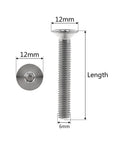 Top Shelf 5 Piece Set Of Grade 5 Titanium M6 Flat Countersunk Hex Socket Cap Bolts In Sleek Gold Finish designed for tough custom builds, 12mm length and 6mm head size.