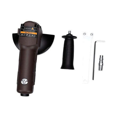 Heavy Duty Pneumatic Angle Grinder Built Like A Tank Delivering Badass 10000 Rpm Performance With A Precision 110 Mm Disc and accessories.