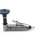 Pro Grade Pneumatic Angled Grinder Kit With Rubber Sanding Discs And 80 Grit Pads Featuring Heavy Duty Steel Build, angled grinder with rubber sanding disc.