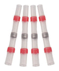 Kick Butt Wire Connectors Kit With Solder Seal Sleeves And Heat Shrink Waterproof Terminals For Car Boat Electrical Wiring And Electronics That Are Super Durable And Easy To Install In No Time. red and clear solder seal wire connectors
