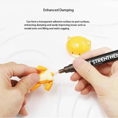 Premium Joint Reinforcement Glue Pen For Action Figures And Scale Models fast-drying adhesive applied to model joints.