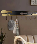 Creative Goldfish Wall Mount Coat Hook Built Tough Durable Metal Entryway Organizer for hanging hats and towels, 3.7 x 7 inches.