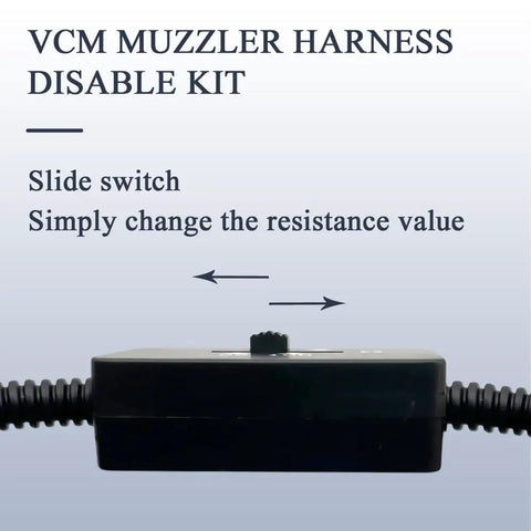 VCM Muzzler Harness Disable Kit for 3.5L V6 Engine with slide switch to adjust resistance value.