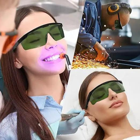 Professional Kick Ass Laser Safety Glasses With OD4 Plus Shield and Smooth Adjustable Frame for IPL hair removal and welding job