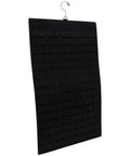 Double Sided Felt Hanging Jewelry Organizer Bag Built To Carry All Your Necklaces And Rings Slick Travel Case hanging open