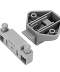 Half Moon Push Button Cabinet Latch Lock For RVs Caravans And Boats, elegant handle, 14 to 16mm thickness, close-up view