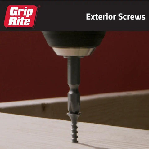Exterior Deck Screws For Treated Lumber With PrimeGuard Coating Coarse Thread Bugle Head No 9 By 3 Inch In Gray 1 Lb Box For Quick Easy Installation