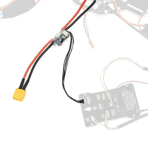 Power Module BEC 5.3V 2.25A For APM Flight Controllers with Deans Plug and wiring visible, suitable for 4S LiPo operation.