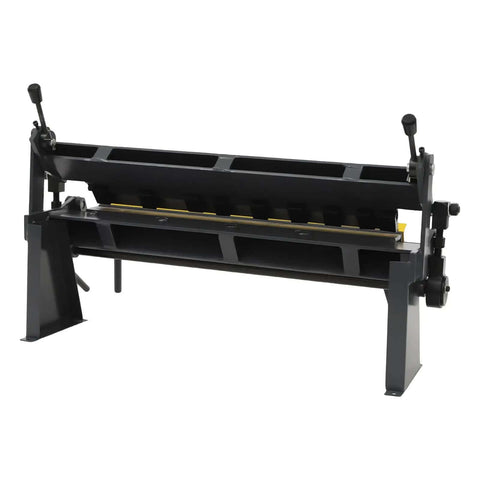 Garage Ready Sheet Metal Brake For Home Shop Floor Model Box And Pan Brake with 20 Gauge Mild Steel Capacity and Removable Fingers