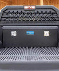 Solid Front Utility Chest Swap For Dodge Ram 2500 Loaded At 19X20X62 Inch With Diamond Plated Lid And Satin Black Wrap Tough Single Door Truck Bed Gear Mod inside truck bed with storage box
